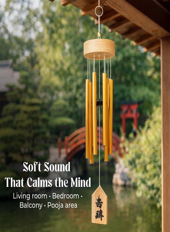 GJ Feng Shui Vastu 6 Pipes Rods Wooden Wind Chime for Balcony with Good Sound for Positive Energy - Image 4